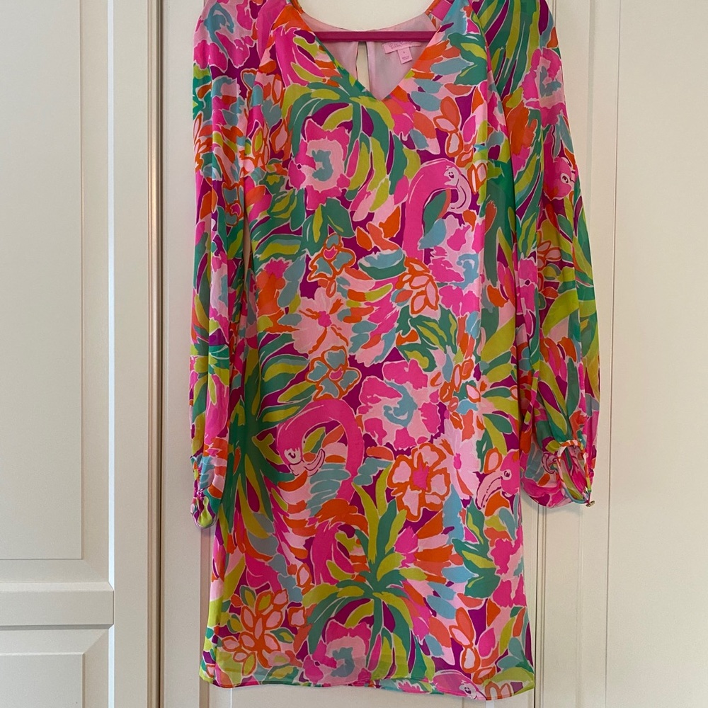 Lilly Pulitzer Flamingo Print Dress